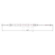 Apec Handbrake Cable Left Rear CAB1222