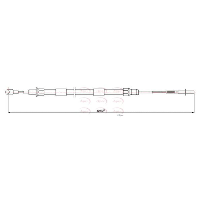 Apec Handbrake Cable Left Rear CAB1222