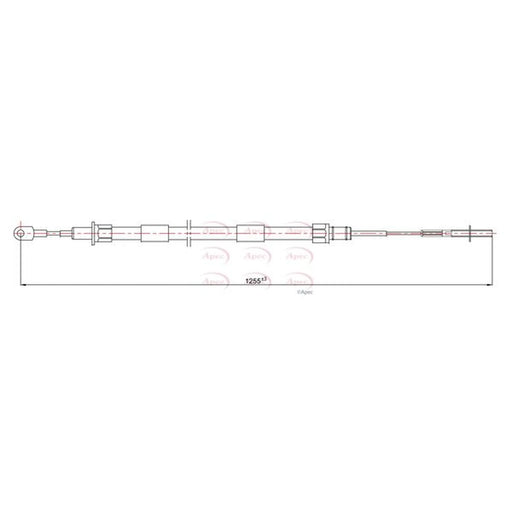 Apec Handbrake Cable Left Rear CAB1222