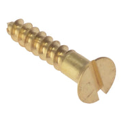 ForgeFix Wood Screw Slotted CSK Solid Brass 1in x 10 Box 200 - CSK110BR