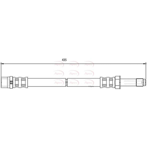 Apec Brake Hydraulic Hose Line Front HOS3829