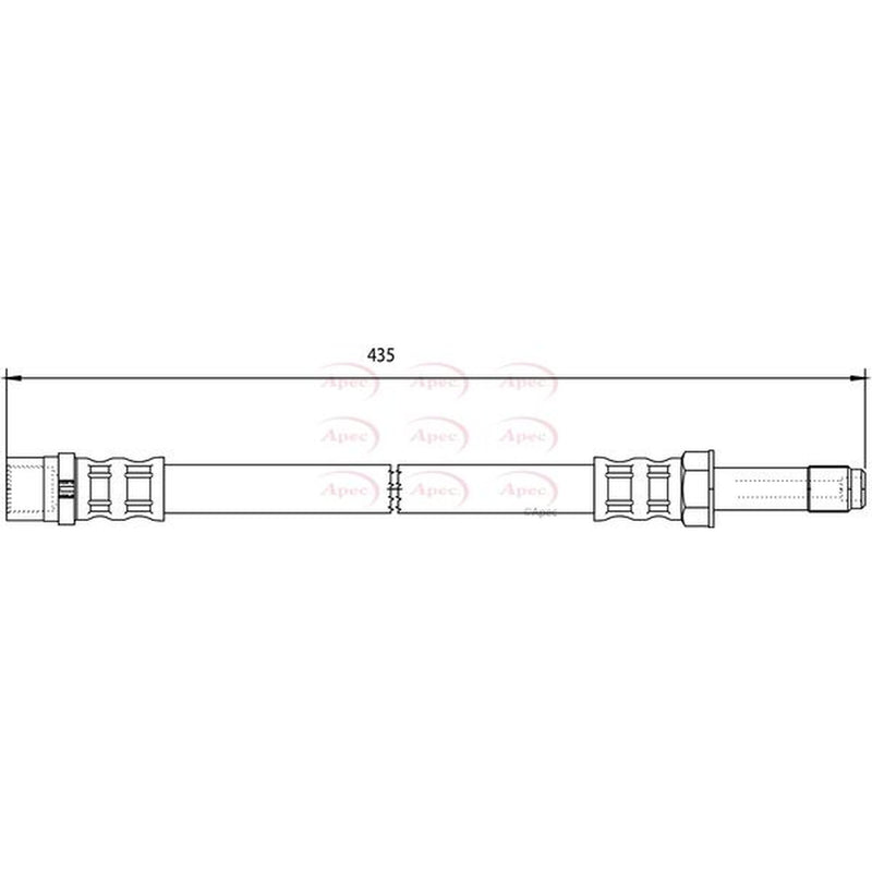 Apec Brake Hydraulic Hose Line Front HOS3829