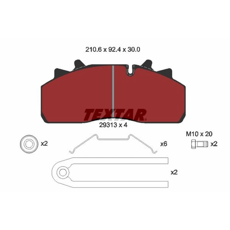 Textar Front Brake Pad Set 2931301