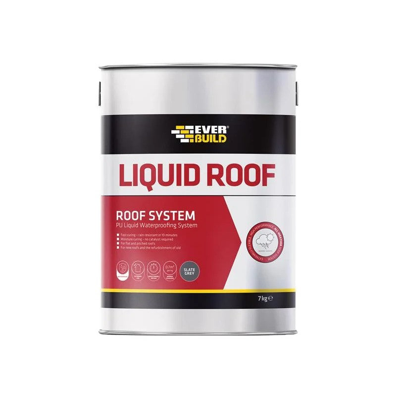 Everbuild Sika Aquaseal Liquid Roof Slate Grey 7kg - 511382