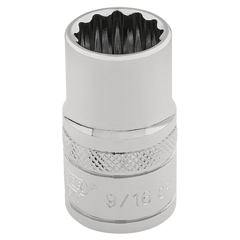 Draper Expert HI-TORQ® 12 Point Socket, Sq. Dr., 9/16"