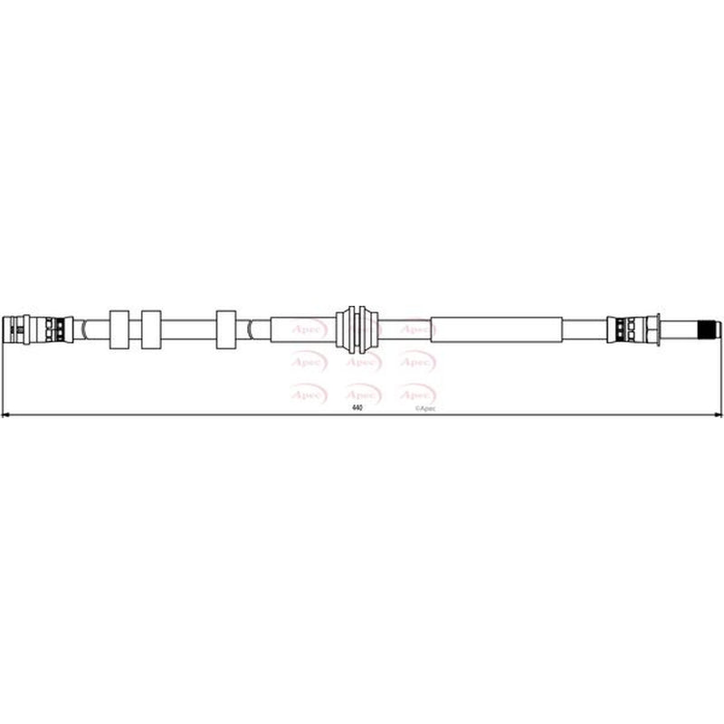 Apec Brake Hydraulic Hose Line Rear HOS3843