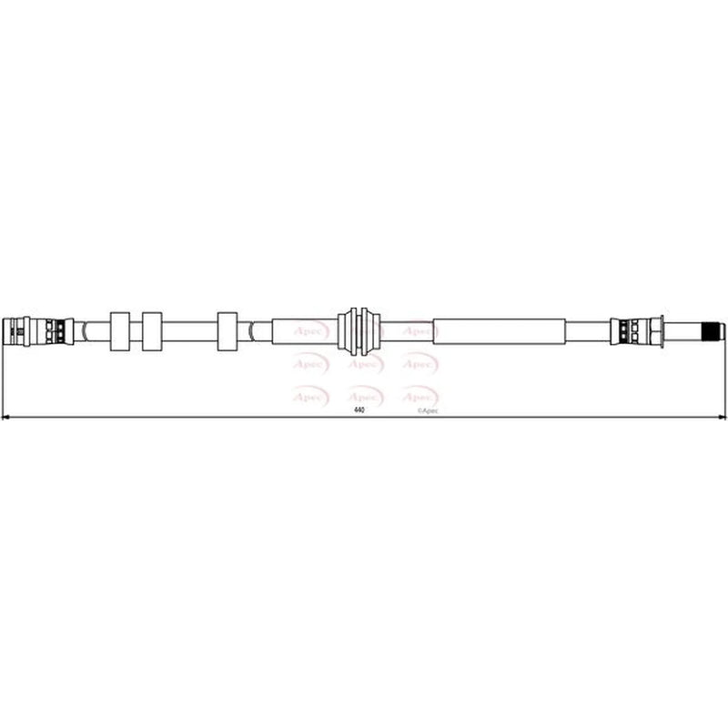 Apec Brake Hydraulic Hose Line Rear HOS3843