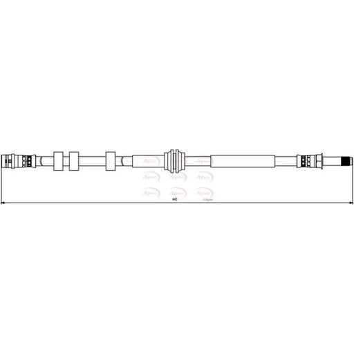 Apec Brake Hydraulic Hose Line Rear HOS3843