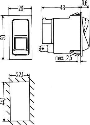 Hella 6GM 004 570-067 Switch
