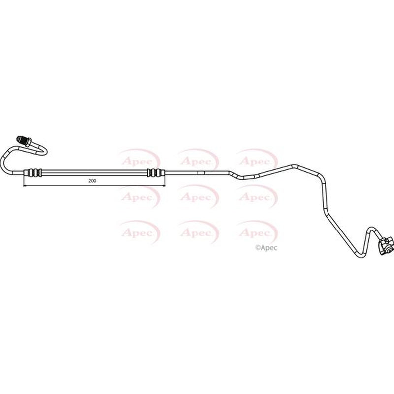 Apec Brake Hydraulic Hose Line Rear Left HOS3883