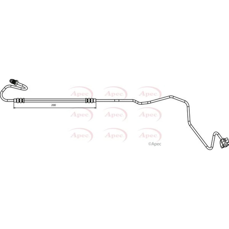Apec Brake Hydraulic Hose Line Rear Left HOS3883