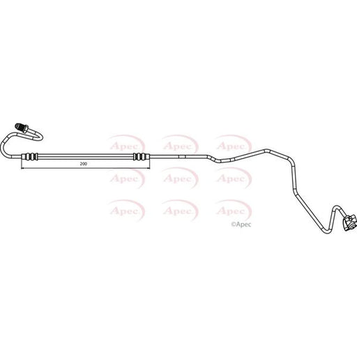 Apec Brake Hydraulic Hose Line Rear Left HOS3883