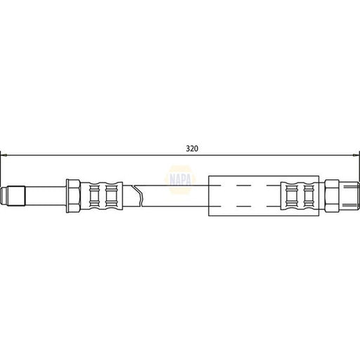 NAPA Brake Hydraulic Hose Line Rear NBH1086