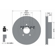 Textar 2 x Front Brake Discs 92093600