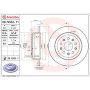 Brembo 2 x Solid Rear Brake Discs 08.N352.11