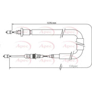 Apec Handbrake Cable Left Rear CAB1383