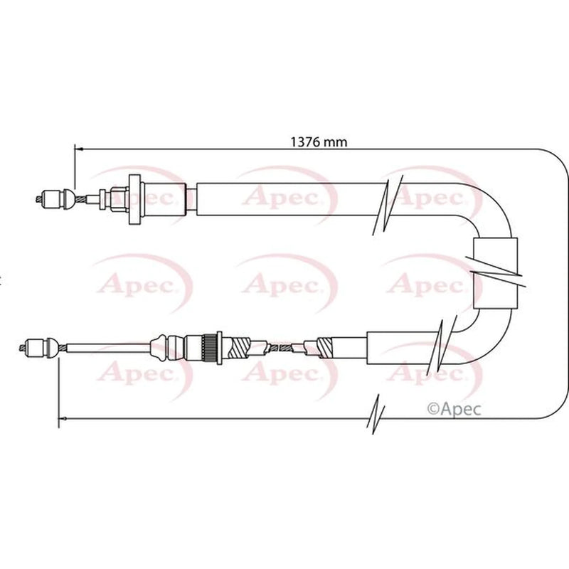 Apec Handbrake Cable Left Rear CAB1383
