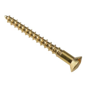ForgeFix Wood Screw Slotted Raised Head ST Solid Brass 1.1/2 x 8in Forge Pack 10