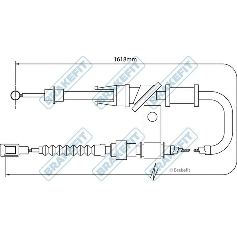 Apec Handbrake Cable Left Rear BBC3505