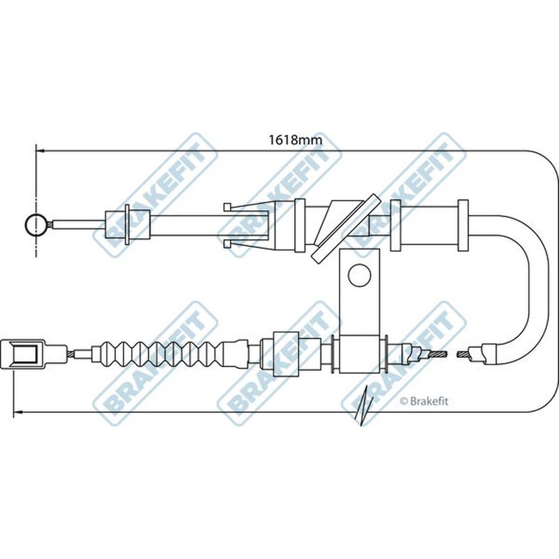 Apec Handbrake Cable Left Rear BBC3505
