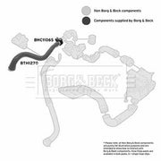 Borg & Beck Intercooler Turbo Charge Air Hose BTH1270