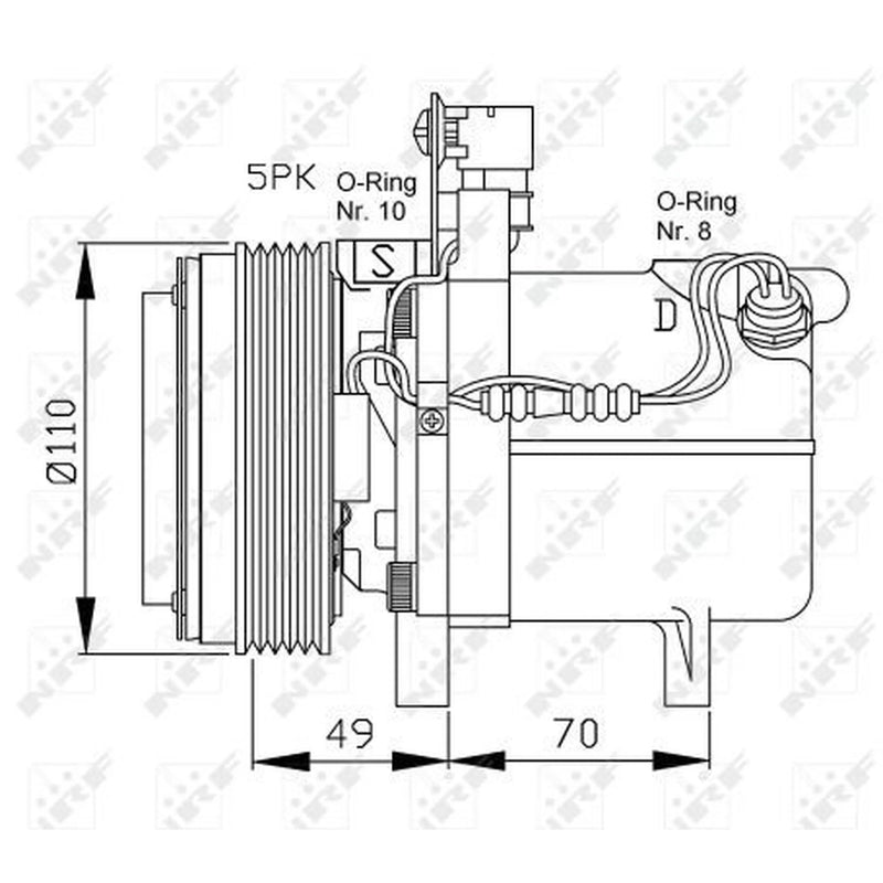 NRF Air Conditioning Compressor 32490