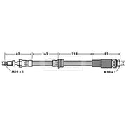 Borg & Beck Brake Hydraulic Hose Line Front Left BBH7475