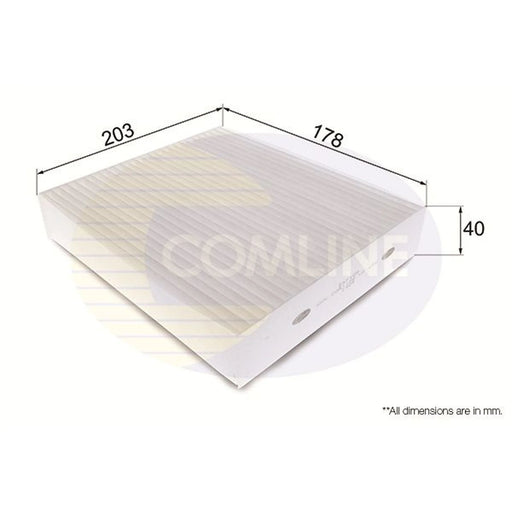 Comline Cabin Air Filter (Pollen Filter) EKF108