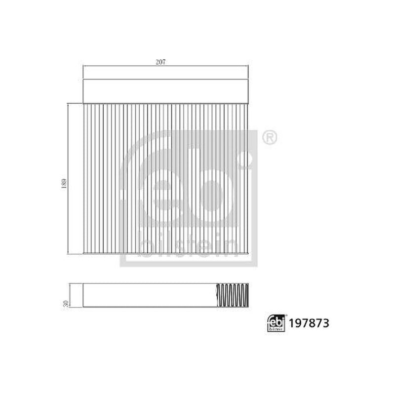 Febi Cabin Air Filter (Pollen Filter) 197873