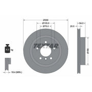 Textar 2 x Internally Vented Rear Brake Discs 92196605
