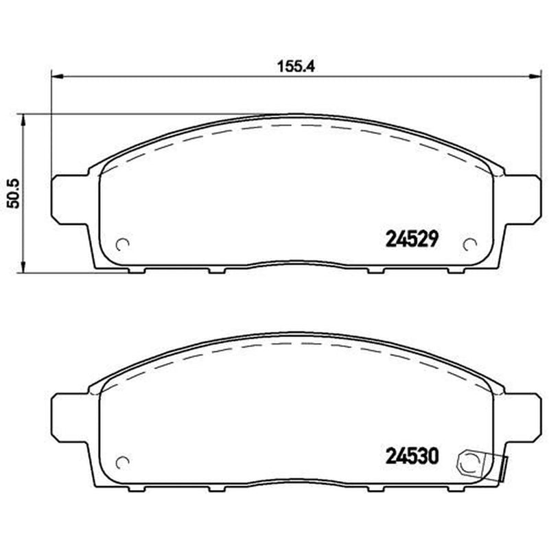 Brembo 4 x Front Brake Pad Set P54038