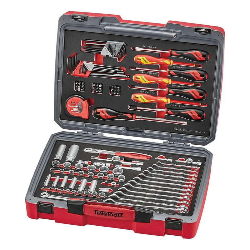 Teng Tools Portable Tool Kit TC-6T 112 Pieces Red