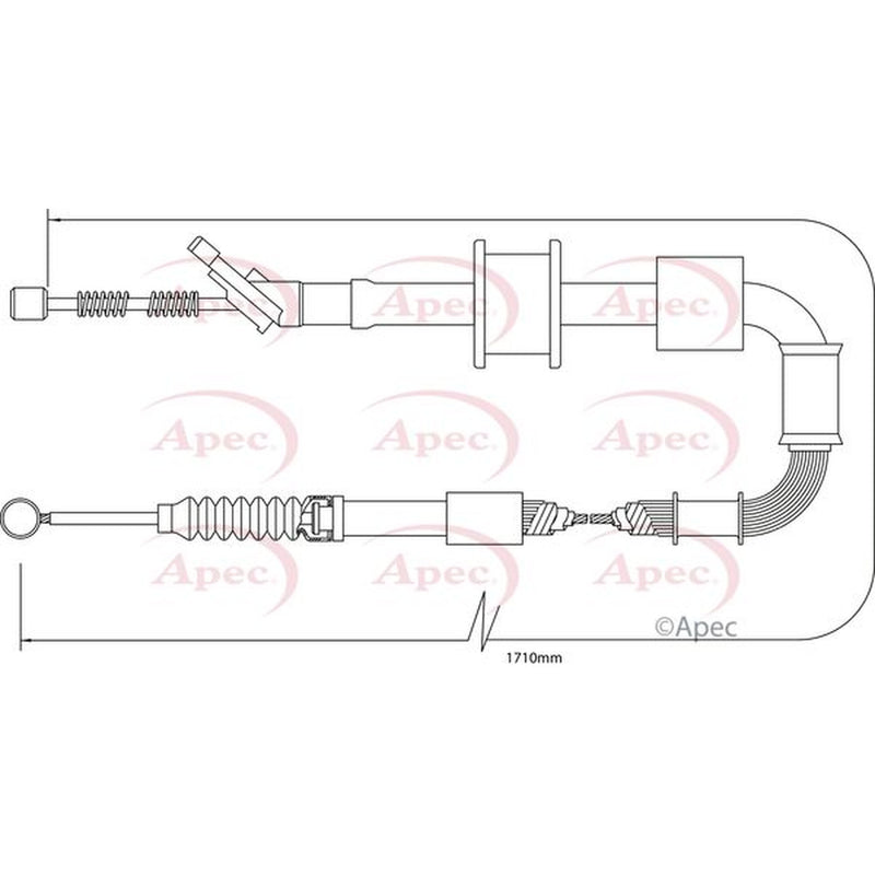 Apec Handbrake Cable Right Rear CAB1424