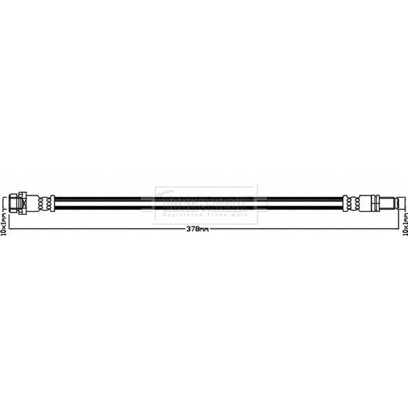 Borg & Beck Brake Hydraulic Hose Line Rear Lef BBH8367