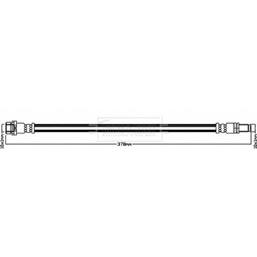 Borg & Beck Brake Hydraulic Hose Line Rear Lef BBH8367