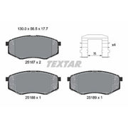 Textar Front Brake Pad Set 2518704