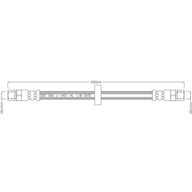 Juratek Brake Hydraulic Hose Line Rear JBH1051