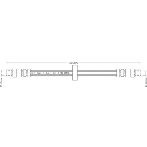 Juratek Brake Hydraulic Hose Line Rear JBH1051