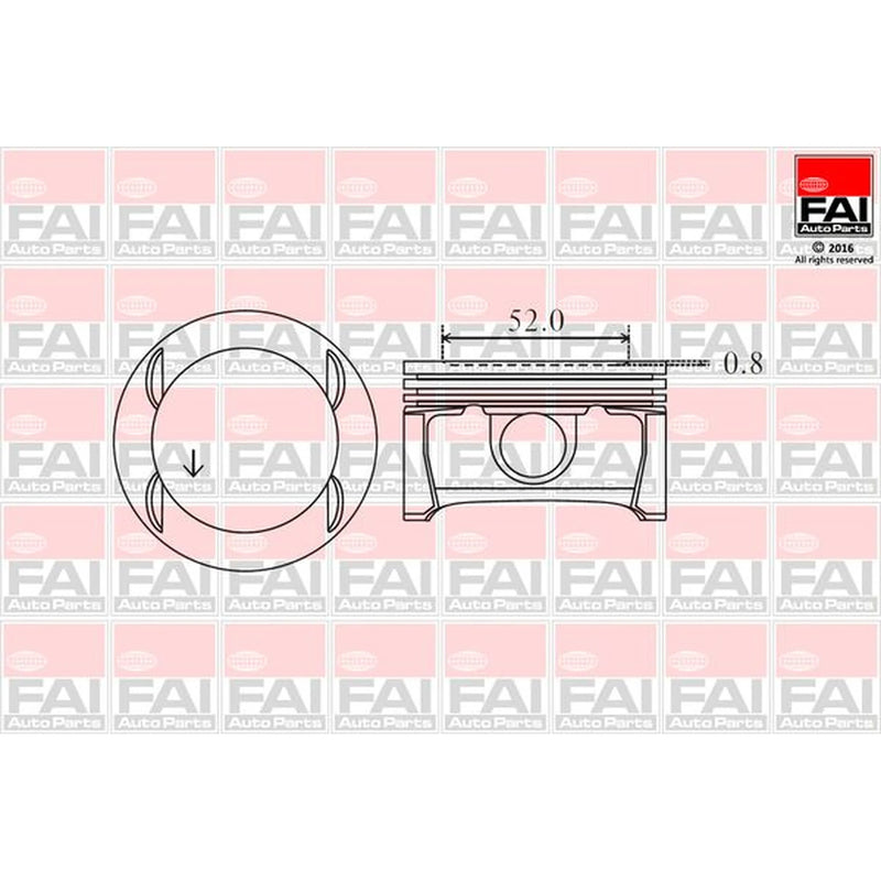 FAI Piston Cylinder Bore = PK11-050