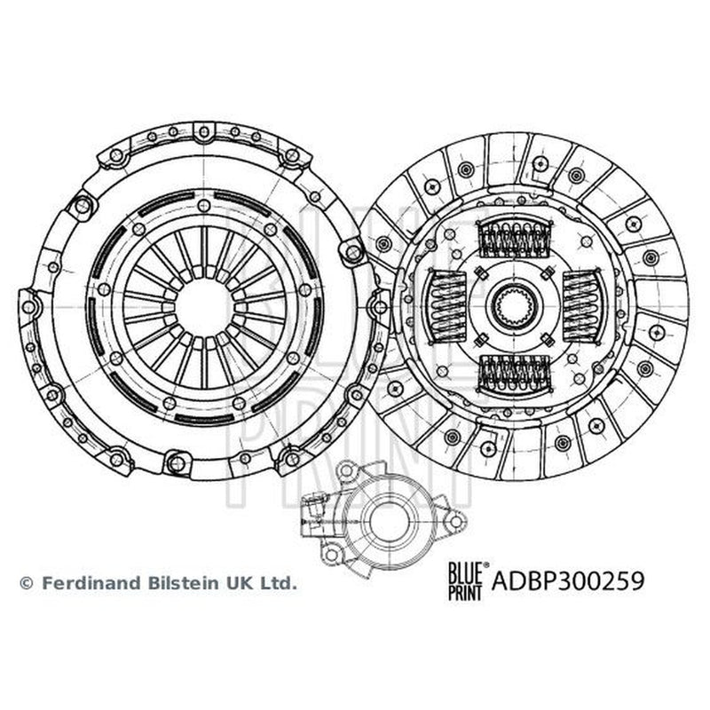 Blue Print Clutch Kit Set 3pc 236mm ADBP300259