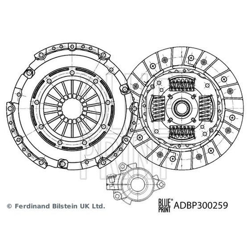 Blue Print Clutch Kit Set 3pc 236mm ADBP300259