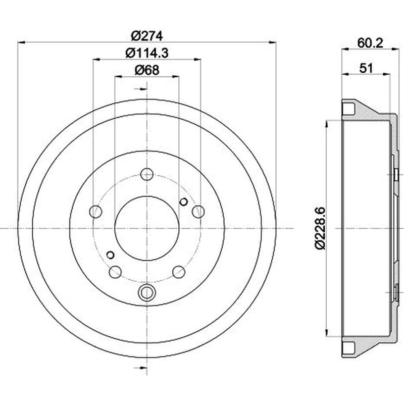 Mintex Brake Drum Assembly Rear MBD427