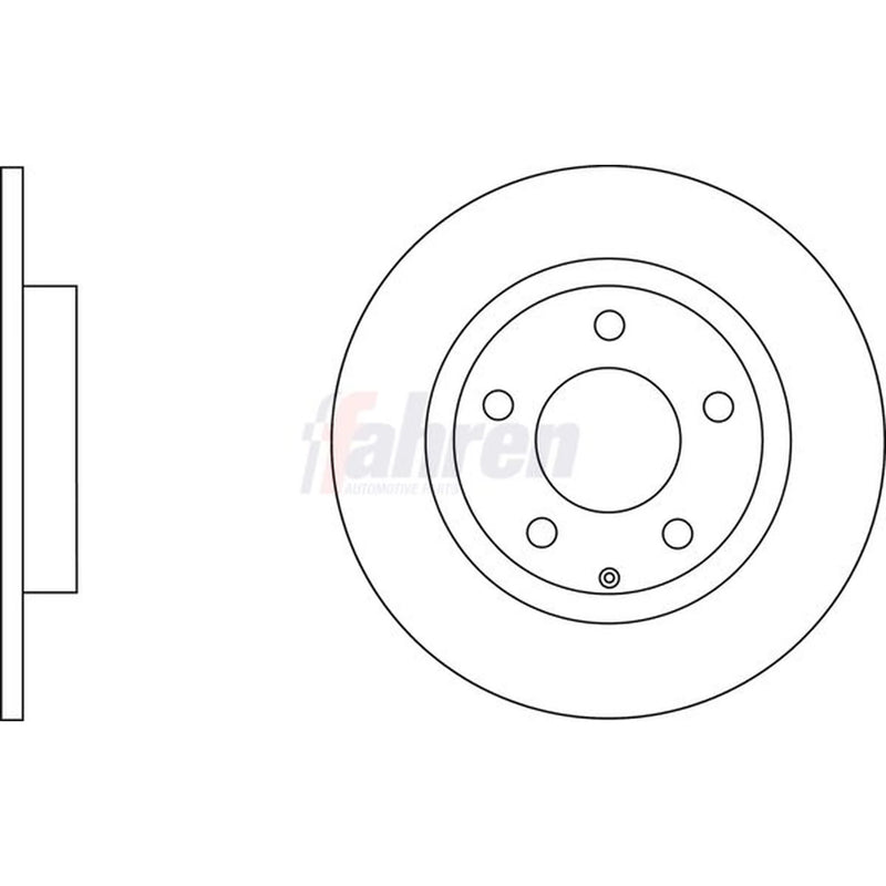 Fahren 2 x Solid Rear Brake Discs FBD6771