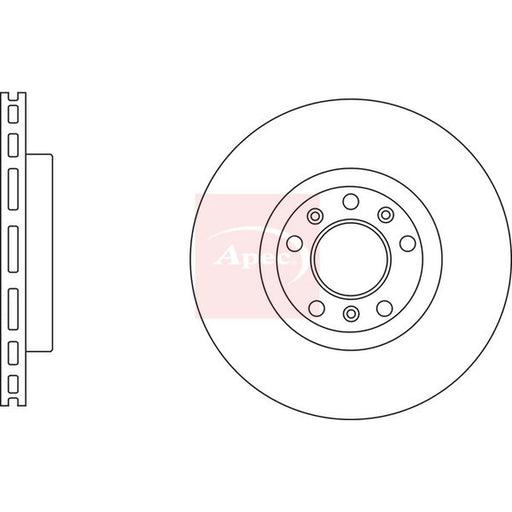 Apec 2 x Vented Front Brake Discs DSK3138
