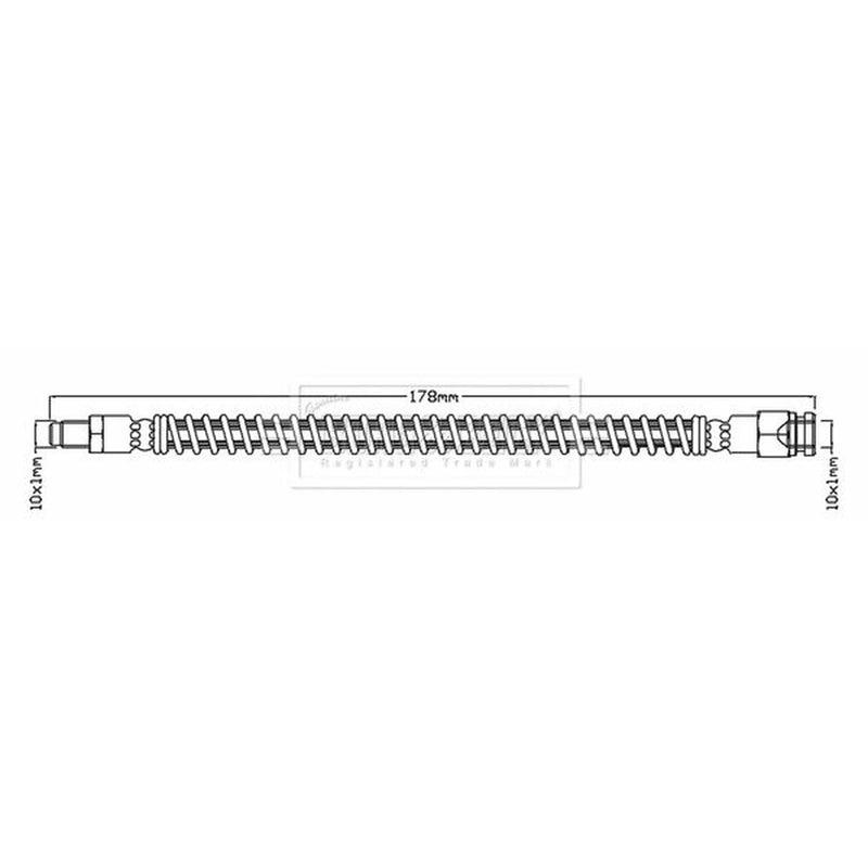 Borg & Beck Brake Hydraulic Hose Line Rear Left BBH6940