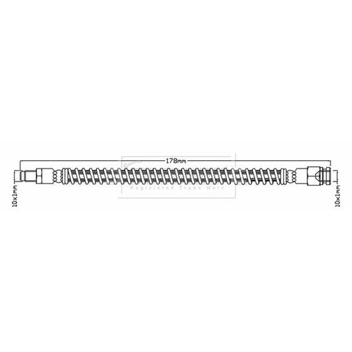 Borg & Beck Brake Hydraulic Hose Line Rear Left BBH6940