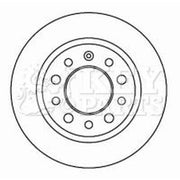 Key Parts 2 x Solid Rear Brake Discs KBD4625