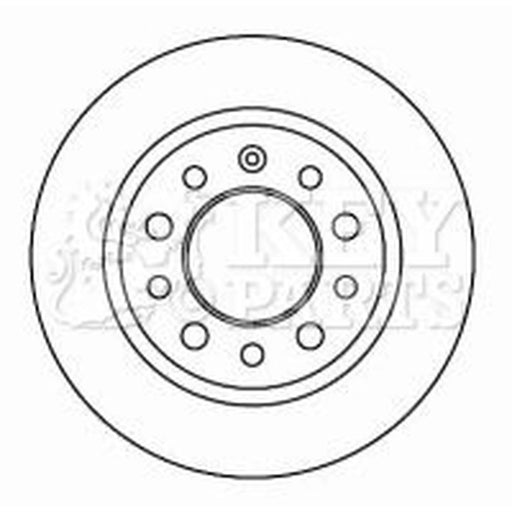 Key Parts 2 x Solid Rear Brake Discs KBD4625