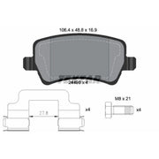 Textar Rear Brake Pad Set 2449601