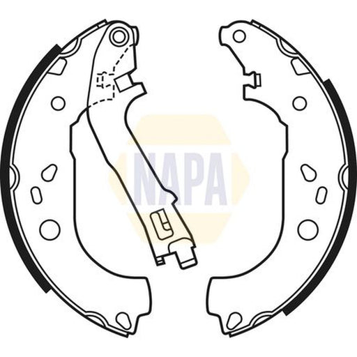 NAPA Brake Shoe Set Axle Kit NBS1058